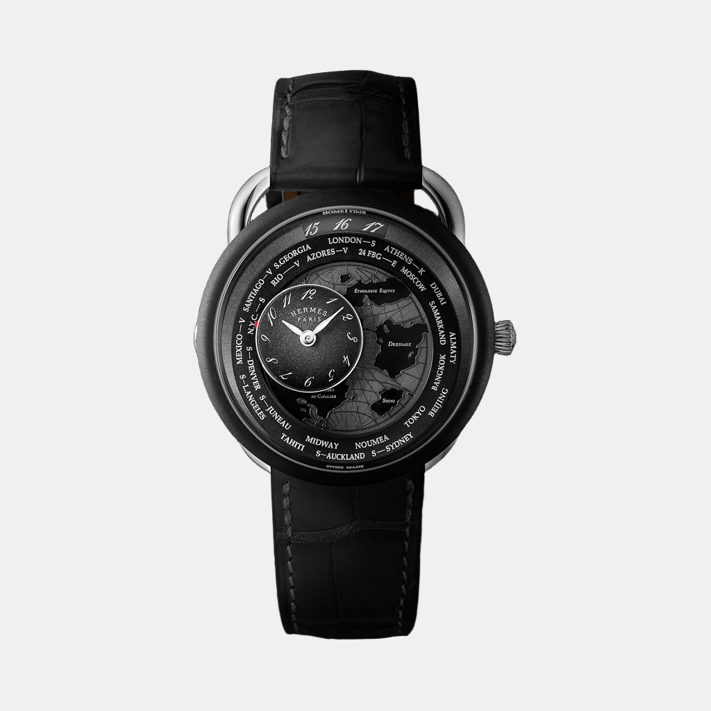 Montre Arceau Le Temps Voyageur, 41 mm Mécanique Platine  