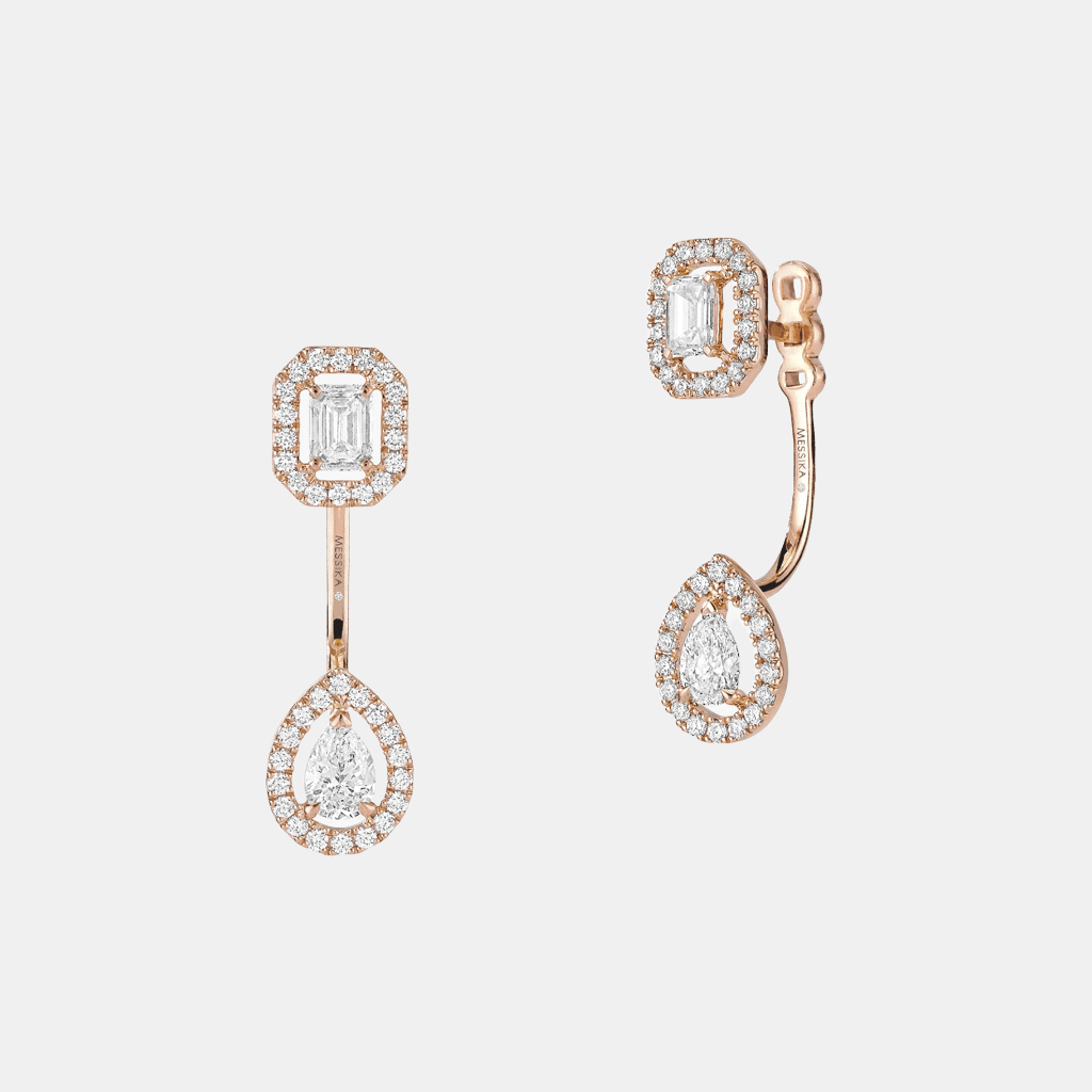 Boucles d'oreilles My Twin Toi & Moi Or rose Diamant 2x0.15ct