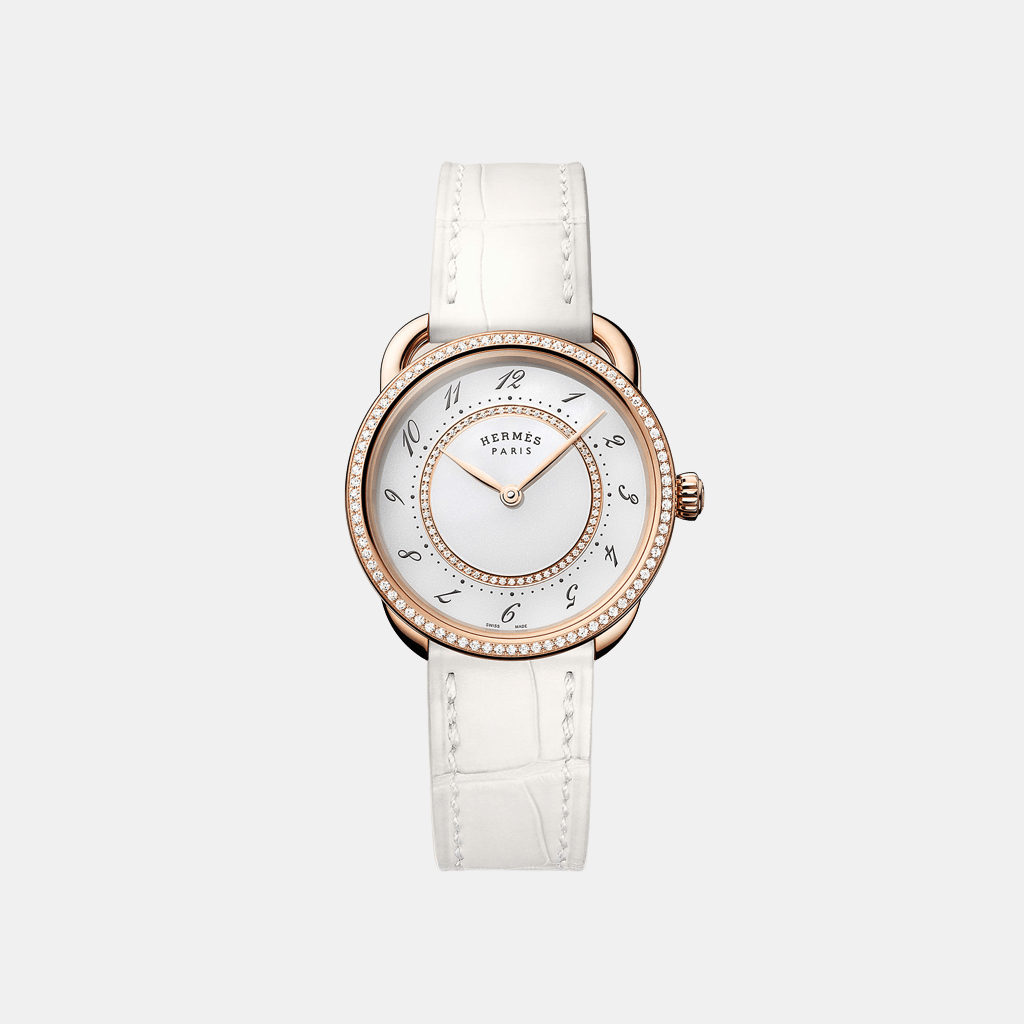 Montre Arceau Moyen modèle, 30 mm Quartz Acier Diamant 0.366 ct