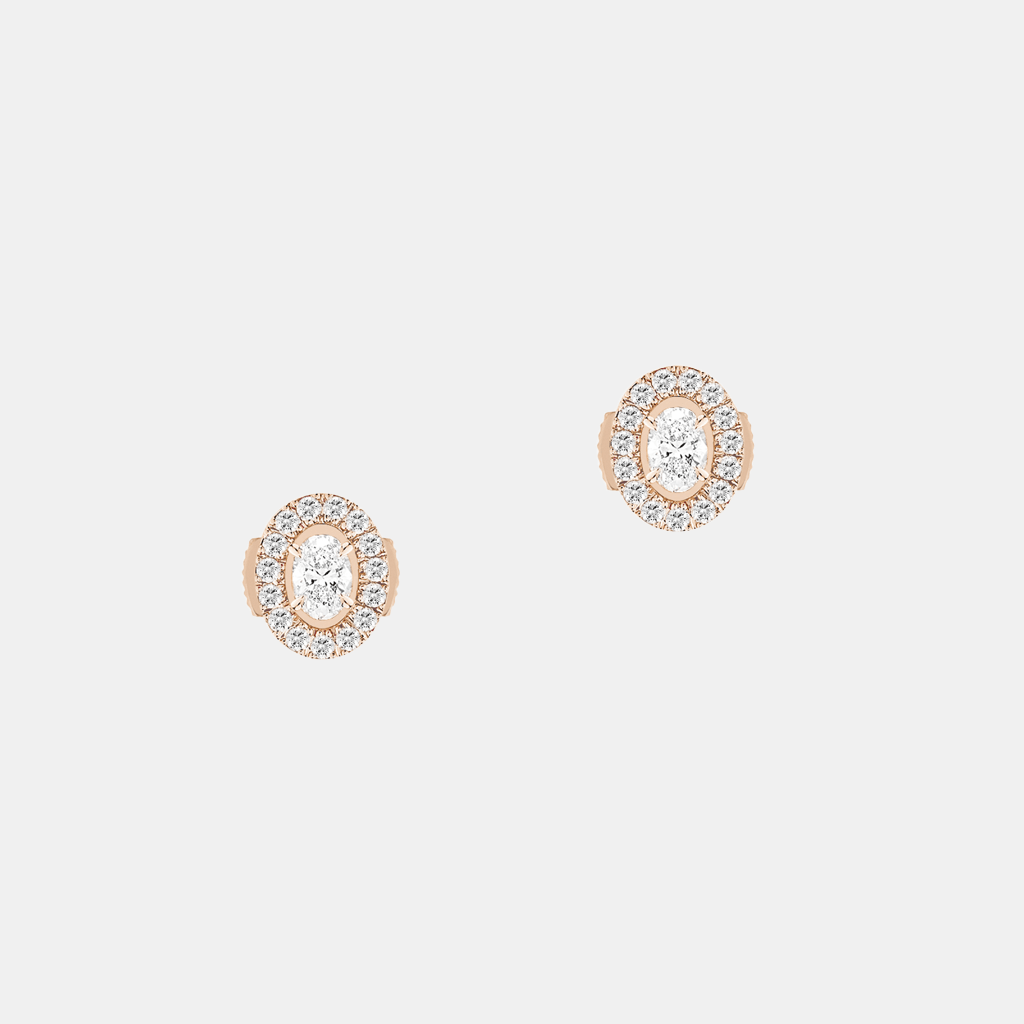 Boucles d'oreilles Glam'Azone Or rose Diamant 0.1ct