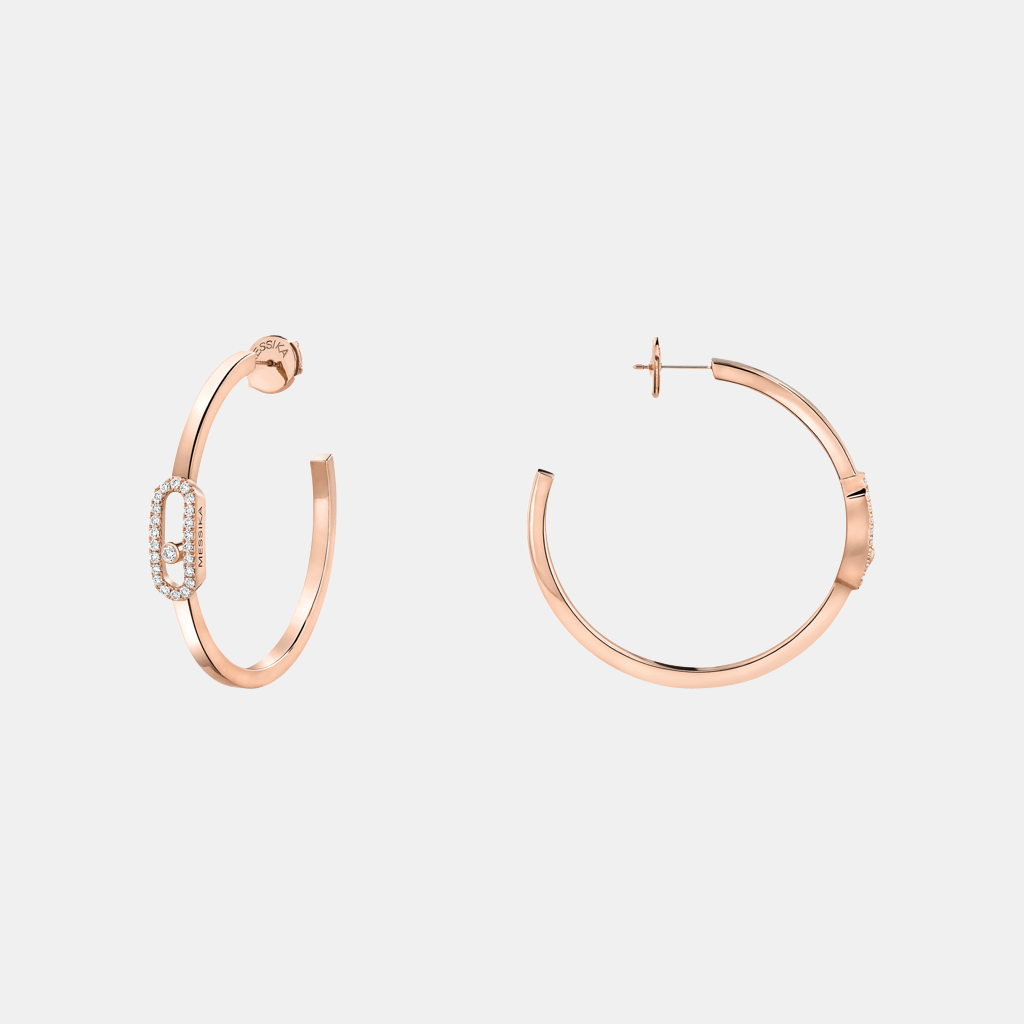 Boucles d'oreilles Move Uno S Or rose Diamant 0.29ct