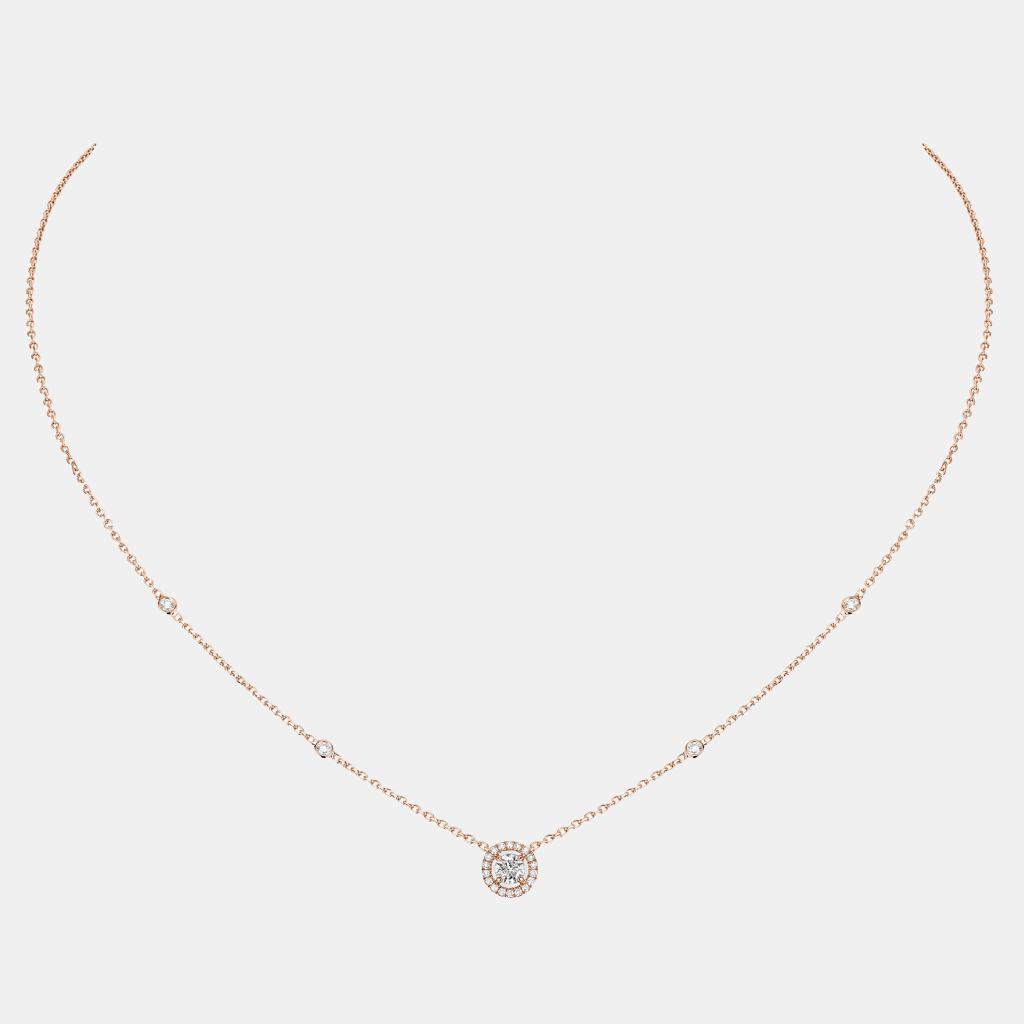 Collier Joy Rond Or rose Diamant 0.2ct