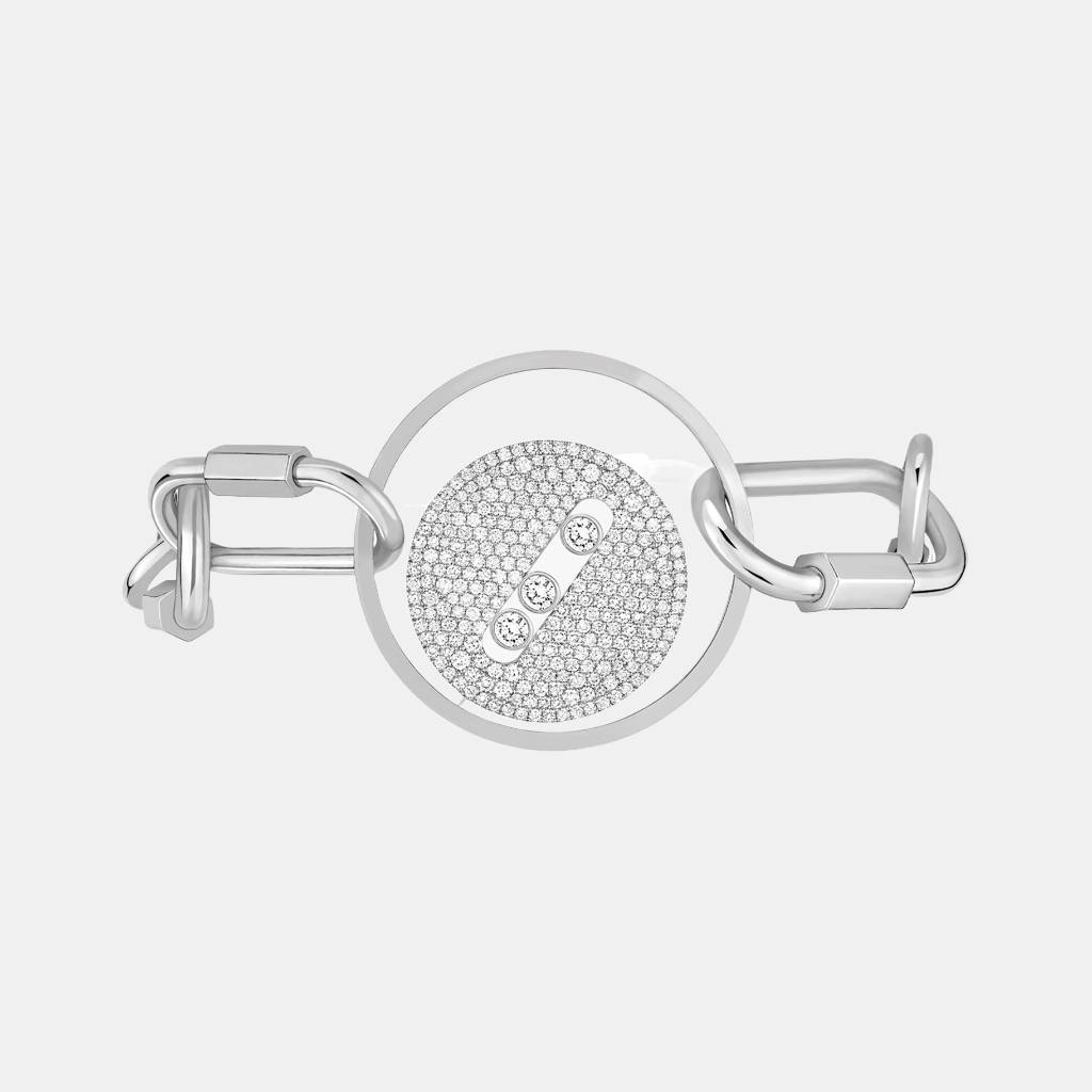 Bracelet Lucky Move Or blanc Diamant 1.59ct