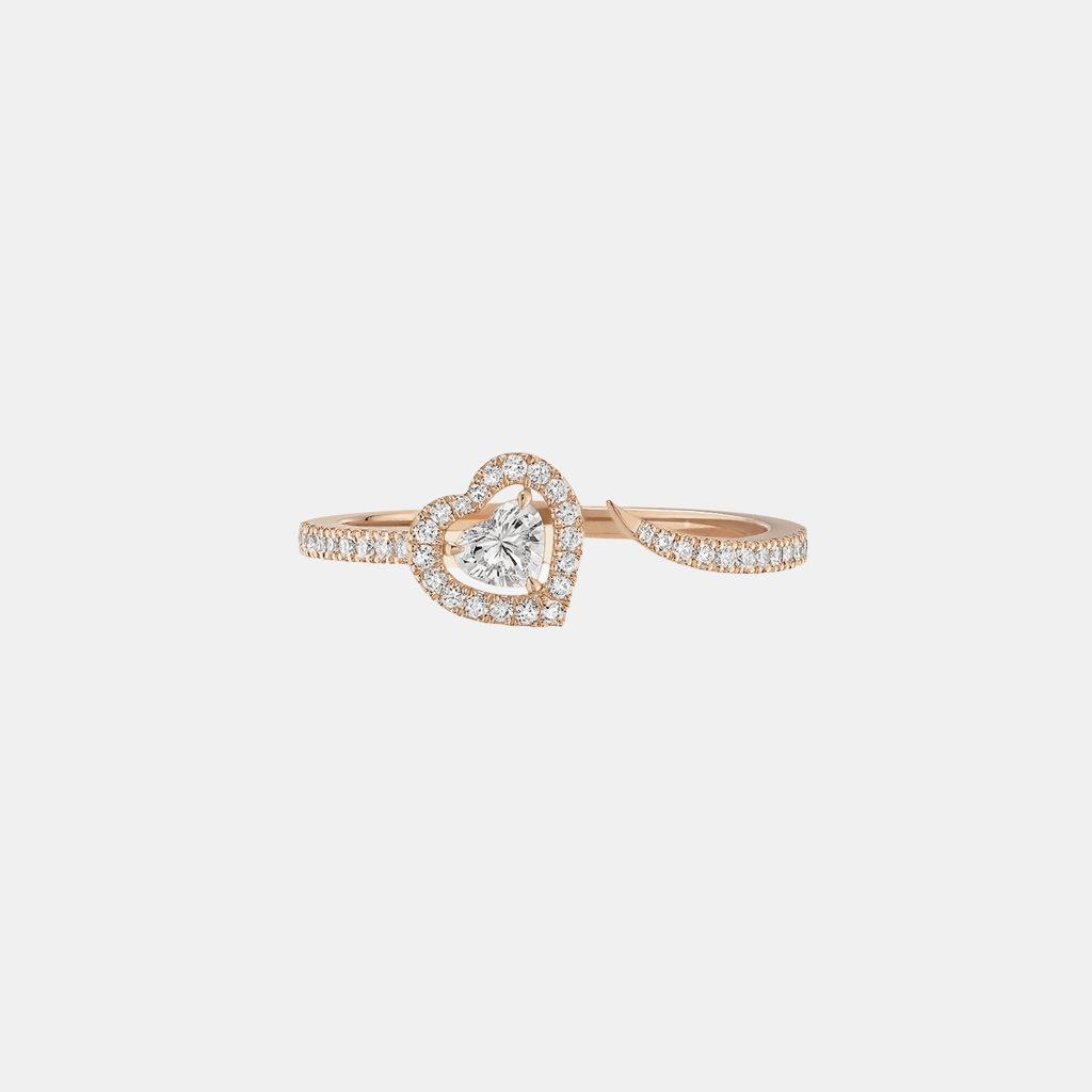 Bague Joy Coeur Pavé Or rose Diamant 0.15ct