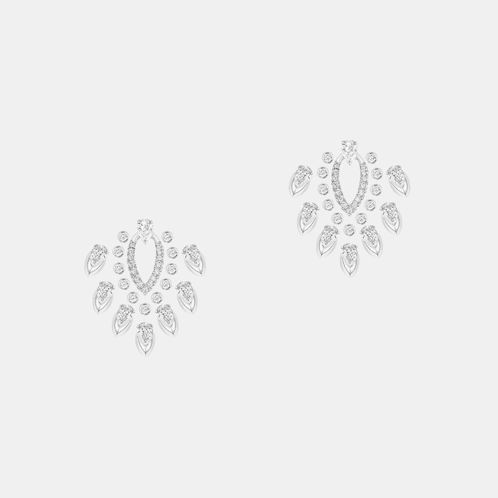 Boucles d'oreilles Desert Bloom Or blanc Diamant 1.4ct