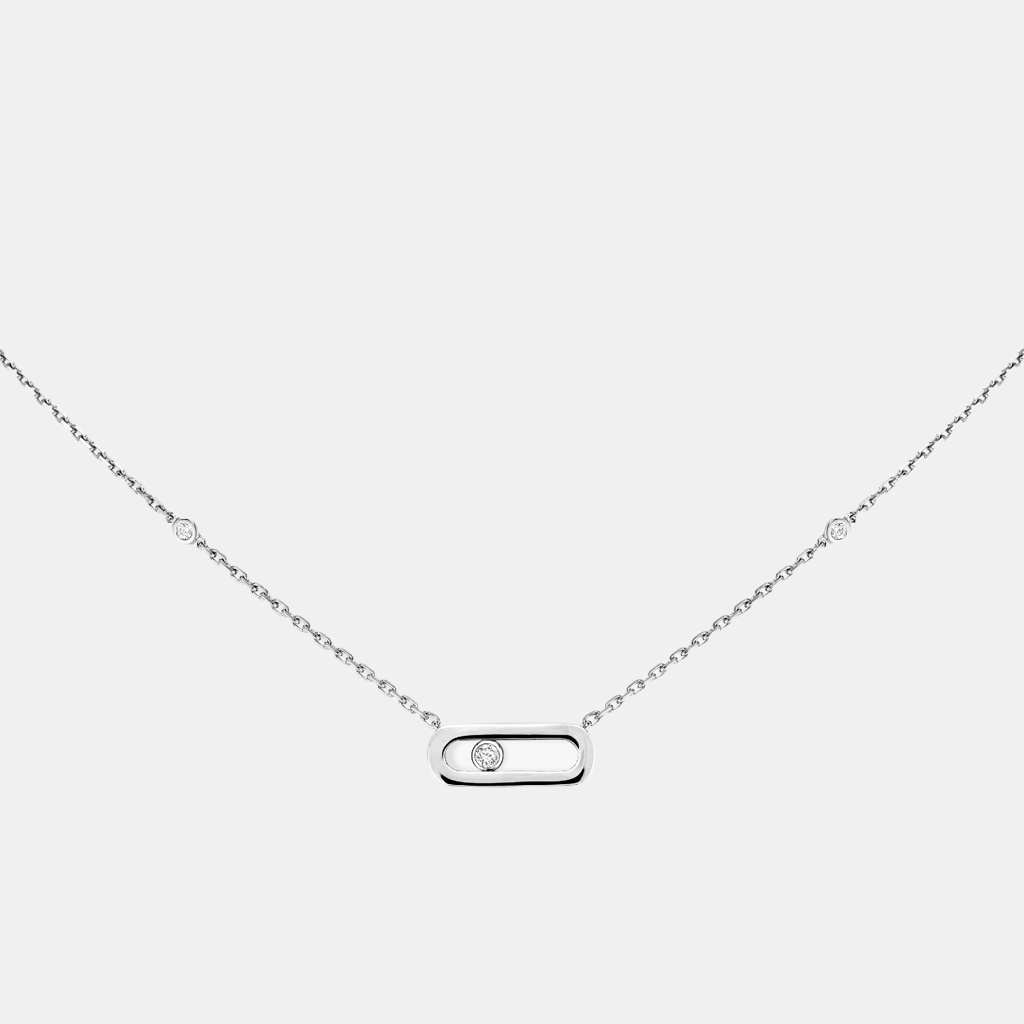 Collier Move Uno Or blanc Diamant 0.1ct