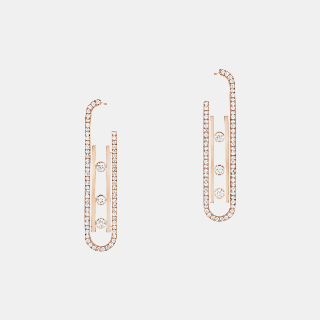 Boucles d'oreilles Move 10th Anniversary SM Or rose Diamant 1.01ct