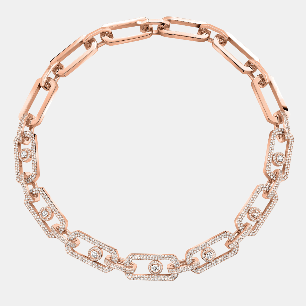 Collier So Move Pavé XL Or rose Diamant 8.18ct