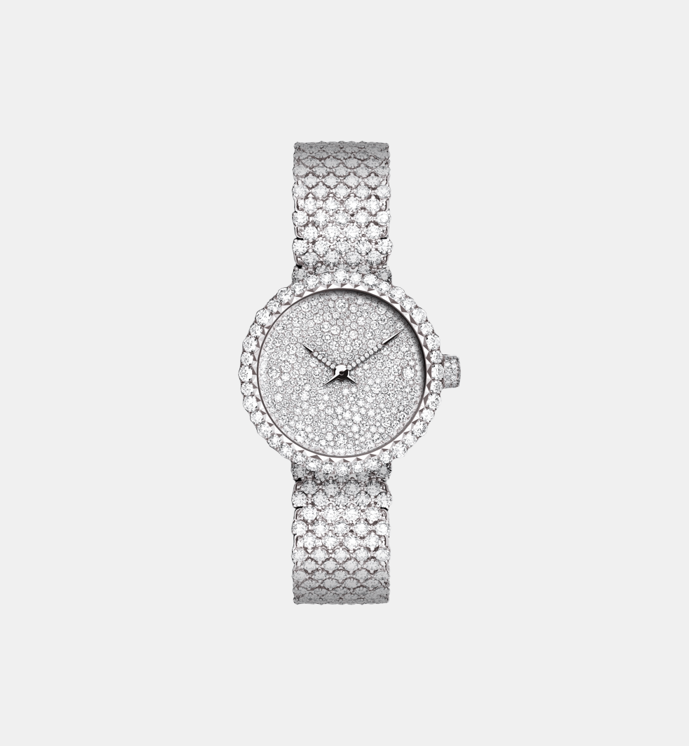 Montre La D de Dior Or blanc Diamant 