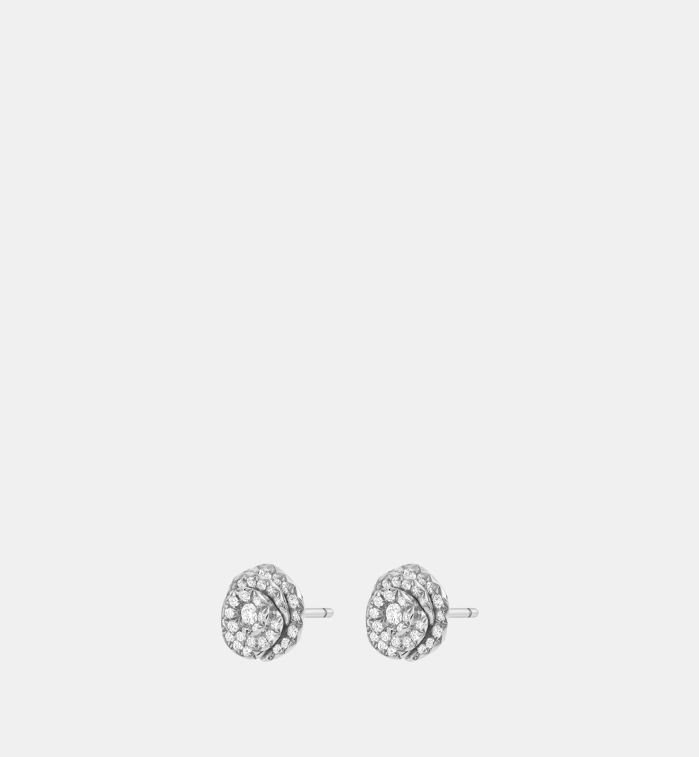 Boucles d'oreilles Rose Dior Couture Or blanc Diamant 0.50 ct