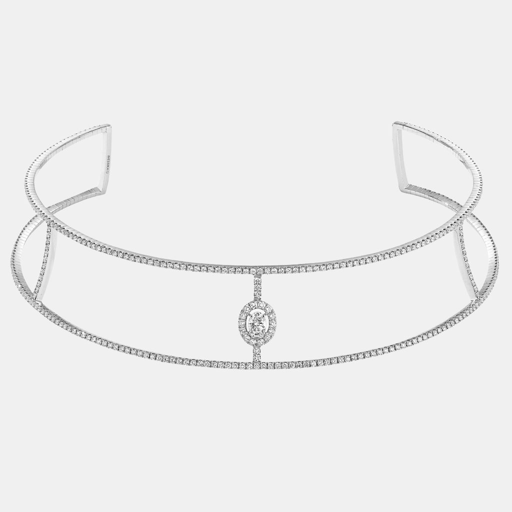 Collier Glam'Azone Or blanc Diamant 0.3ct