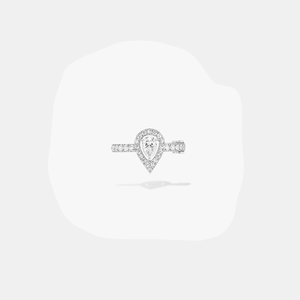 Boucles d'oreilles My Twin Poir M Or blanc Diamant 0.1ct