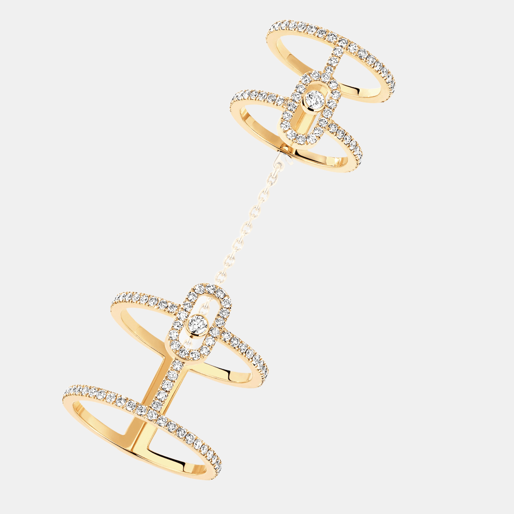 Bague Move Uno Double Or jaune Diamant 0.95ct