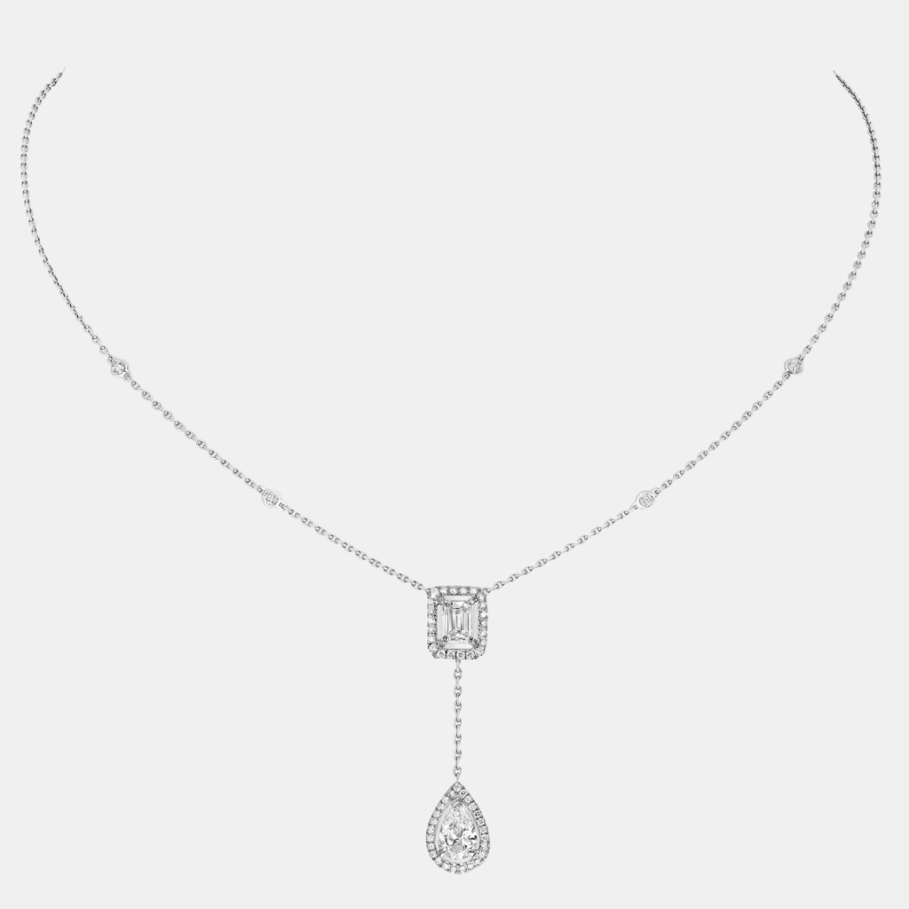 Collier My Twin Or blanc Diamant 0.4ct