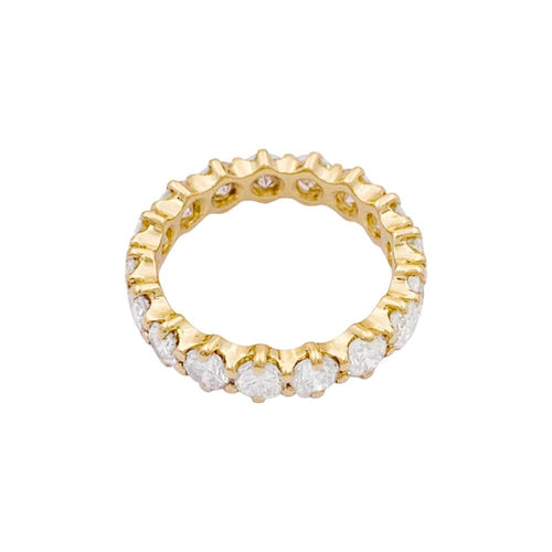 Bague 51 Alliance américaine - Bague en or jaune 750 et diamants 58 Facettes 34861