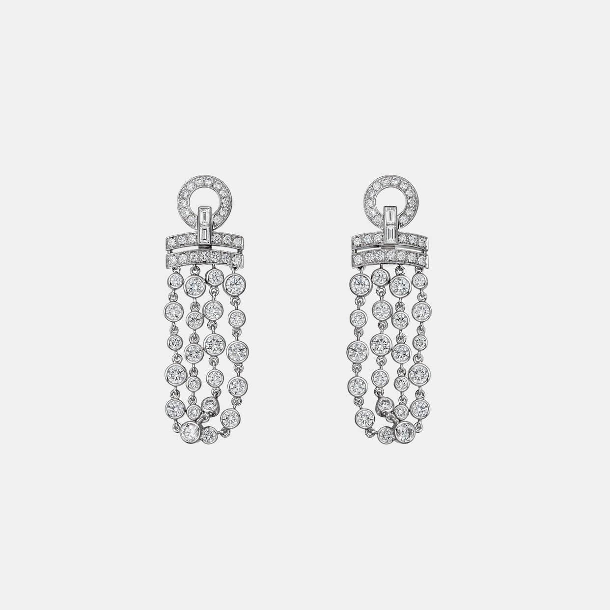 Boucles d'oreilles Pluie de Cartier Or blanc Diamant