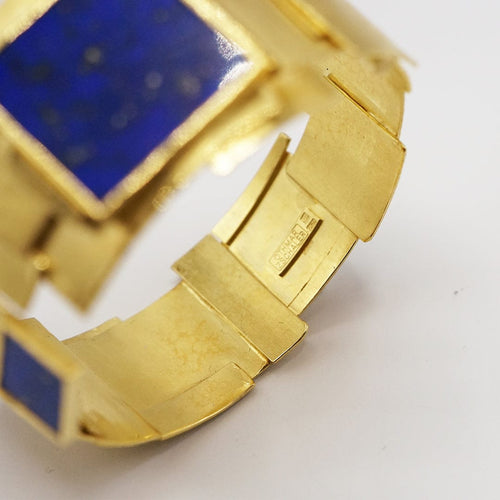 Othmar Zschaler Bracelet - 18K yellow gold and lapis lazuli bracelet 58 Facettes