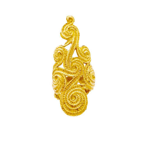 Bague 51 Bague « Volutes » en or jaune 18 carats 58 Facettes 35269