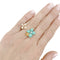 Bague 51 Chaumet Hortensia Eden - Bague ouverte en or rose, diamants et turquoises 58 Facettes 35031