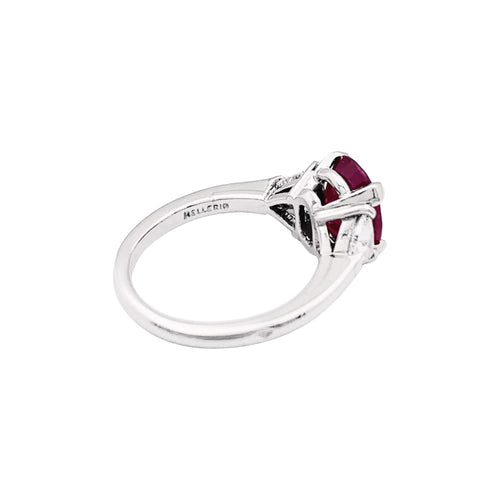 Bague 50 Mellerio - Bague en platine 950 rubis et diamants 58 Facettes 35180