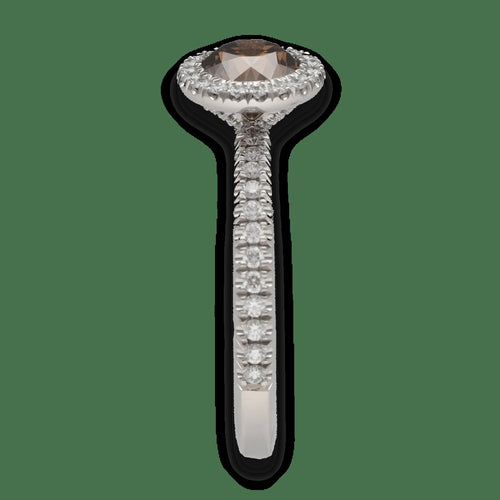 Bague 55 De Beers Aura - Solitaire en platine avec diamants, taille 55 58 Facettes FB10126