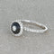 Bague 54 Solitaire - Bague en or gris 18 carats et diamants blancs et noirs 58 Facettes 31E00644