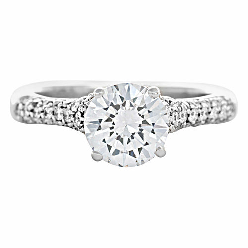 Bague 58 Solitaire - Bague en or gris et diamant taille brillant 58 Facettes 61E00490