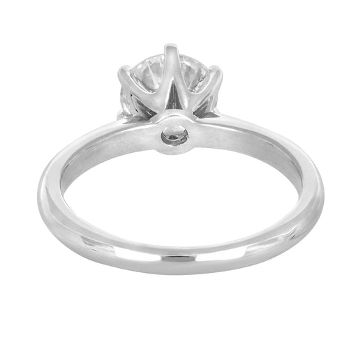 Bague 52 Solitaire - Bague en or gris 18 carats et diamant 1,32 ct 58 Facettes 61000350