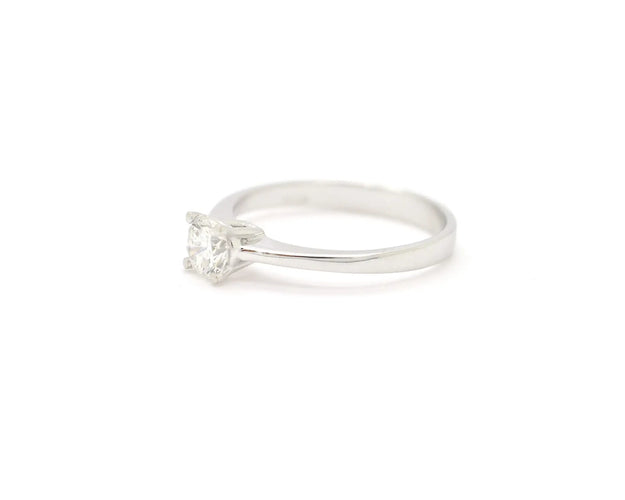 Bague 54 Bague solitaire - 0,50 ct en or blanc 18 ct et diamants 58 Facettes 13609