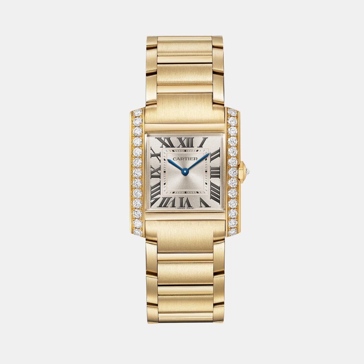 Montre Tank Française Or jaune Diamant