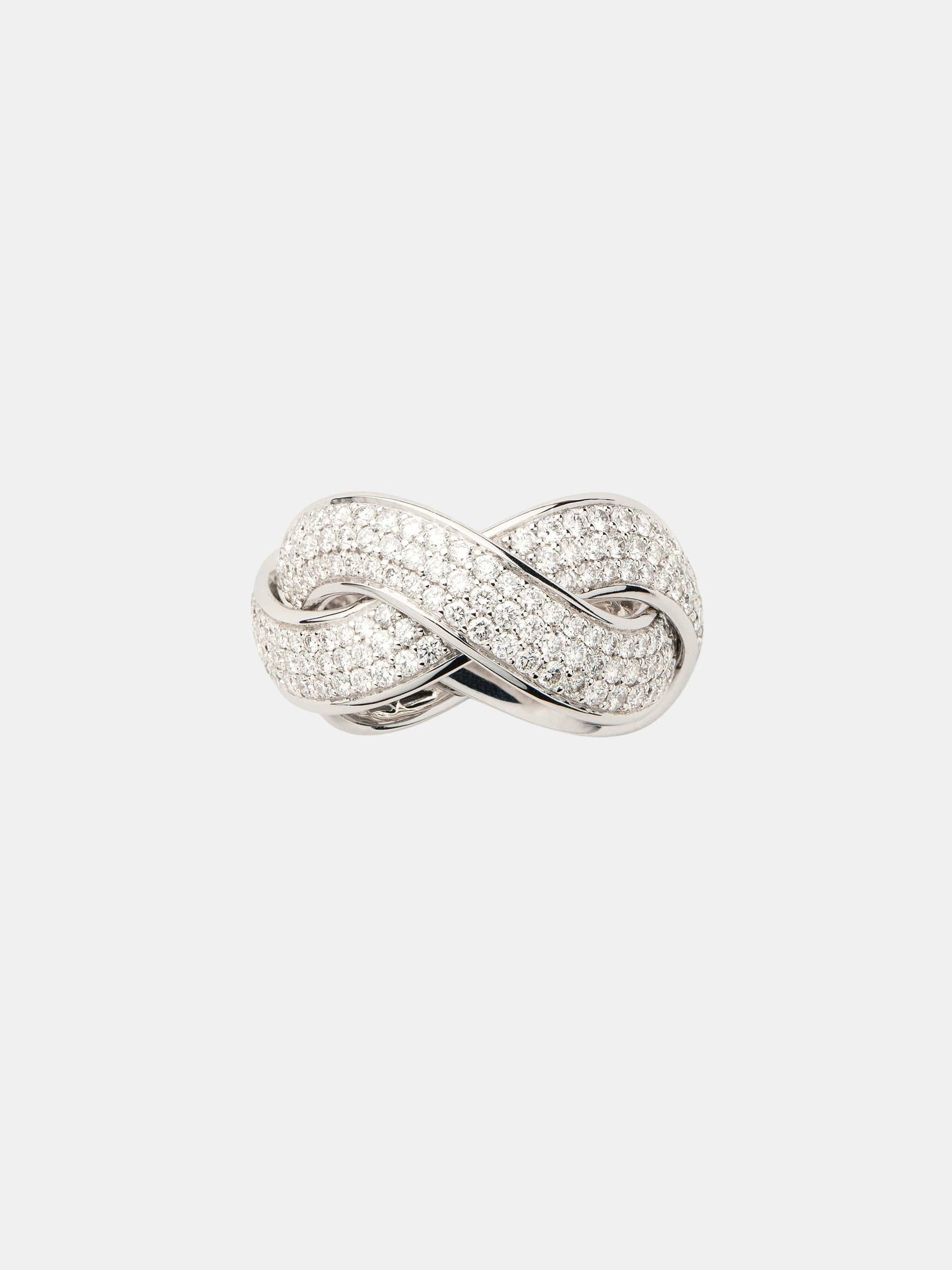Bague Tresse Or blanc Diamant 1ct