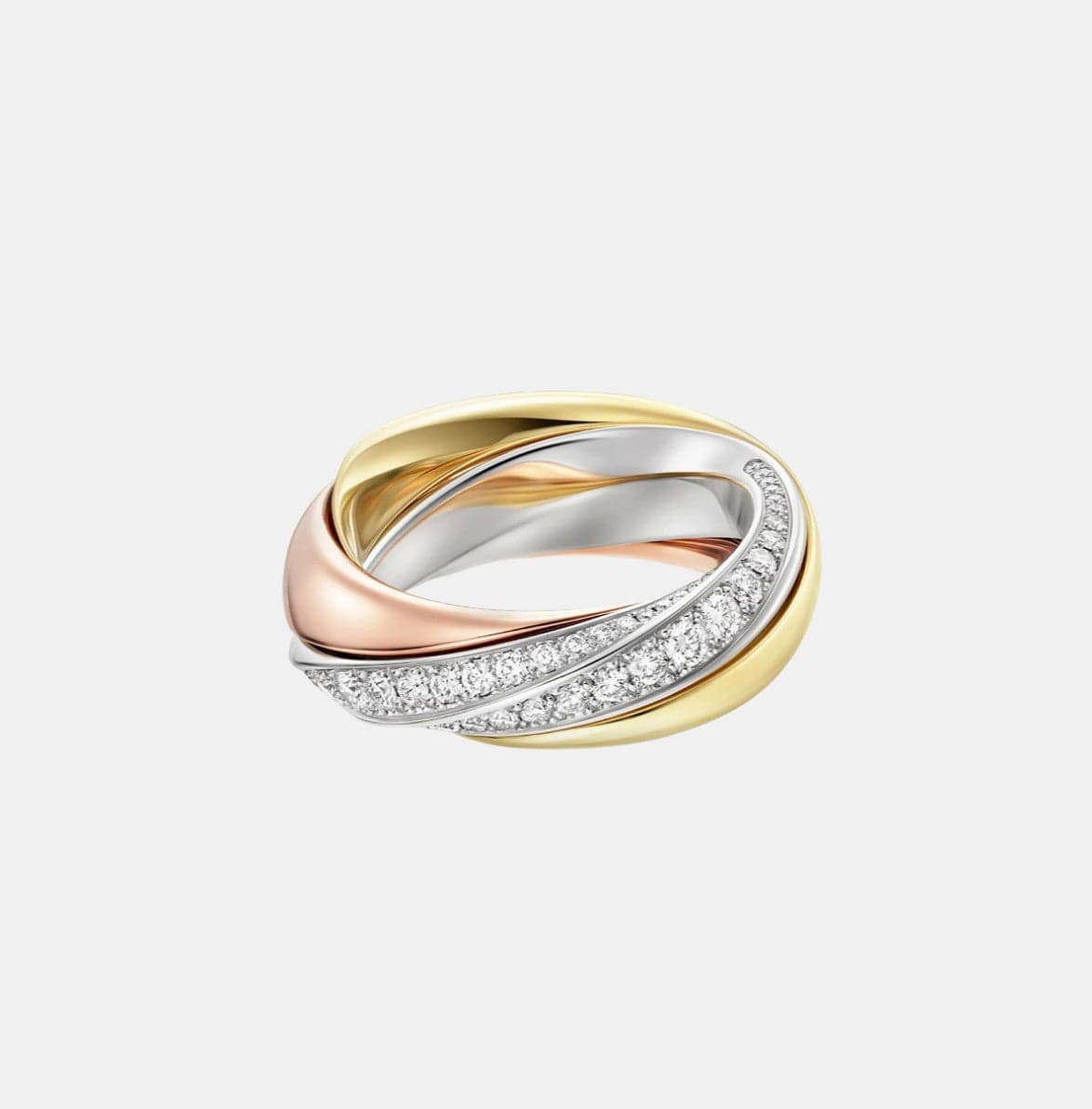 Bague Trinity 144 Diamants Pavé