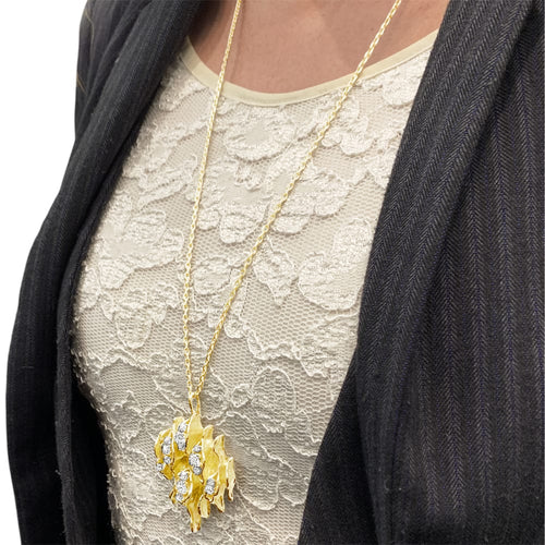 Pendentif Pendentif losangique en or jaune 750 et diamants 58 Facettes 35278