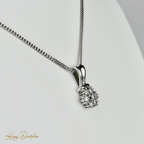 Pandantiv Pandantiv din aur alb de 14 carate cu diamante 58 Facettes 2313