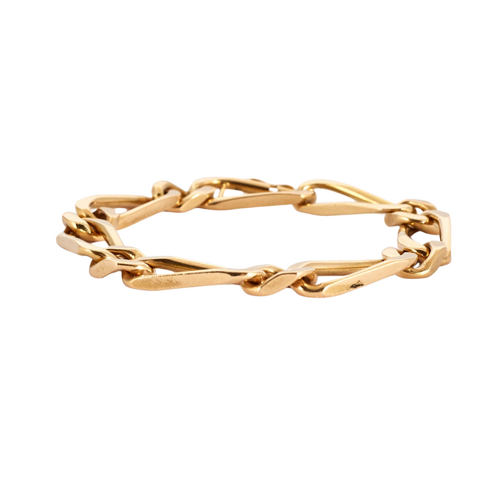 Yellow gold curb bracelet