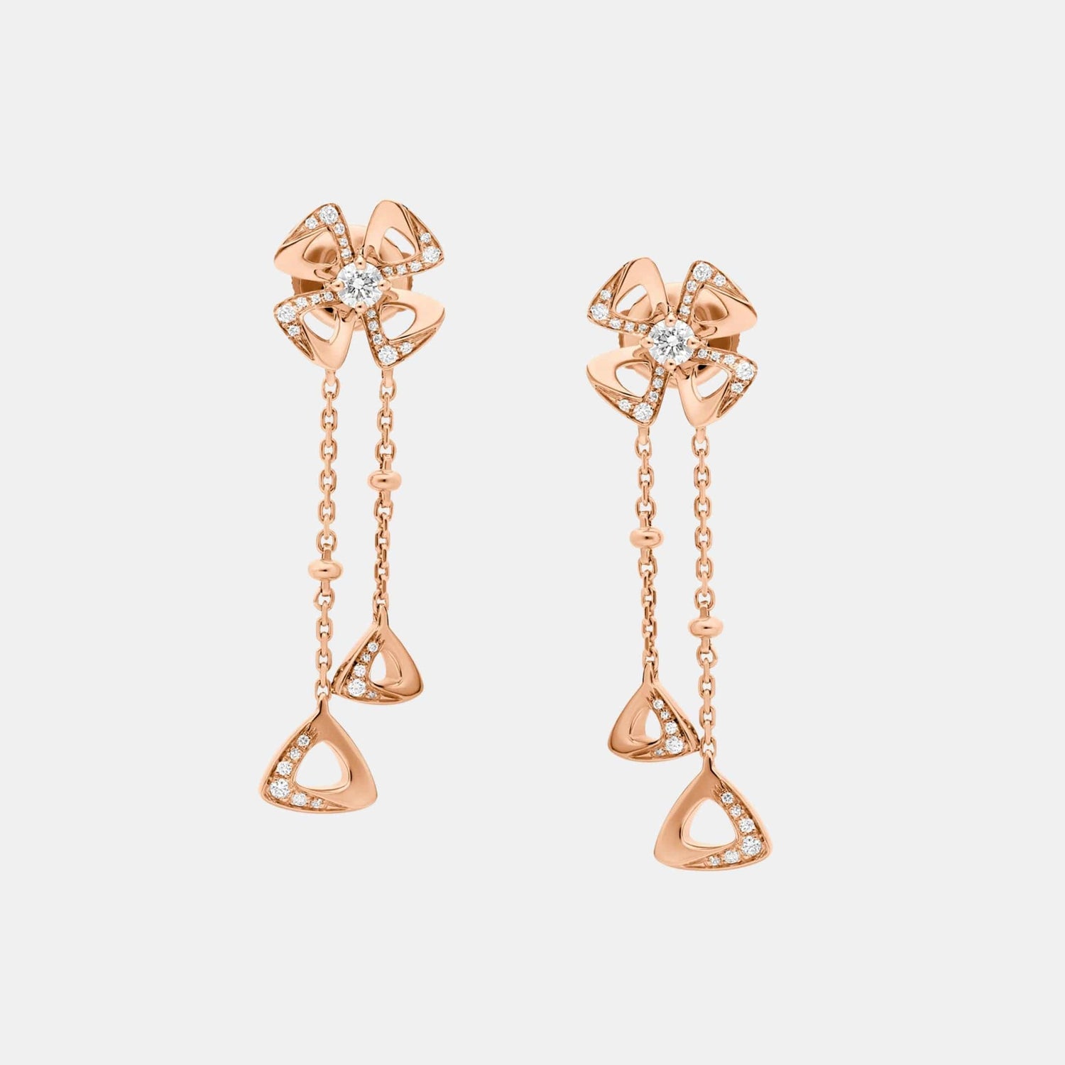 Boucles d'oreilles Fiorever Or rose Diamant 0.38ct