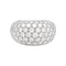 Bague 51 Bague jonc pavée de diamants en or blanc 750 58 Facettes 31229