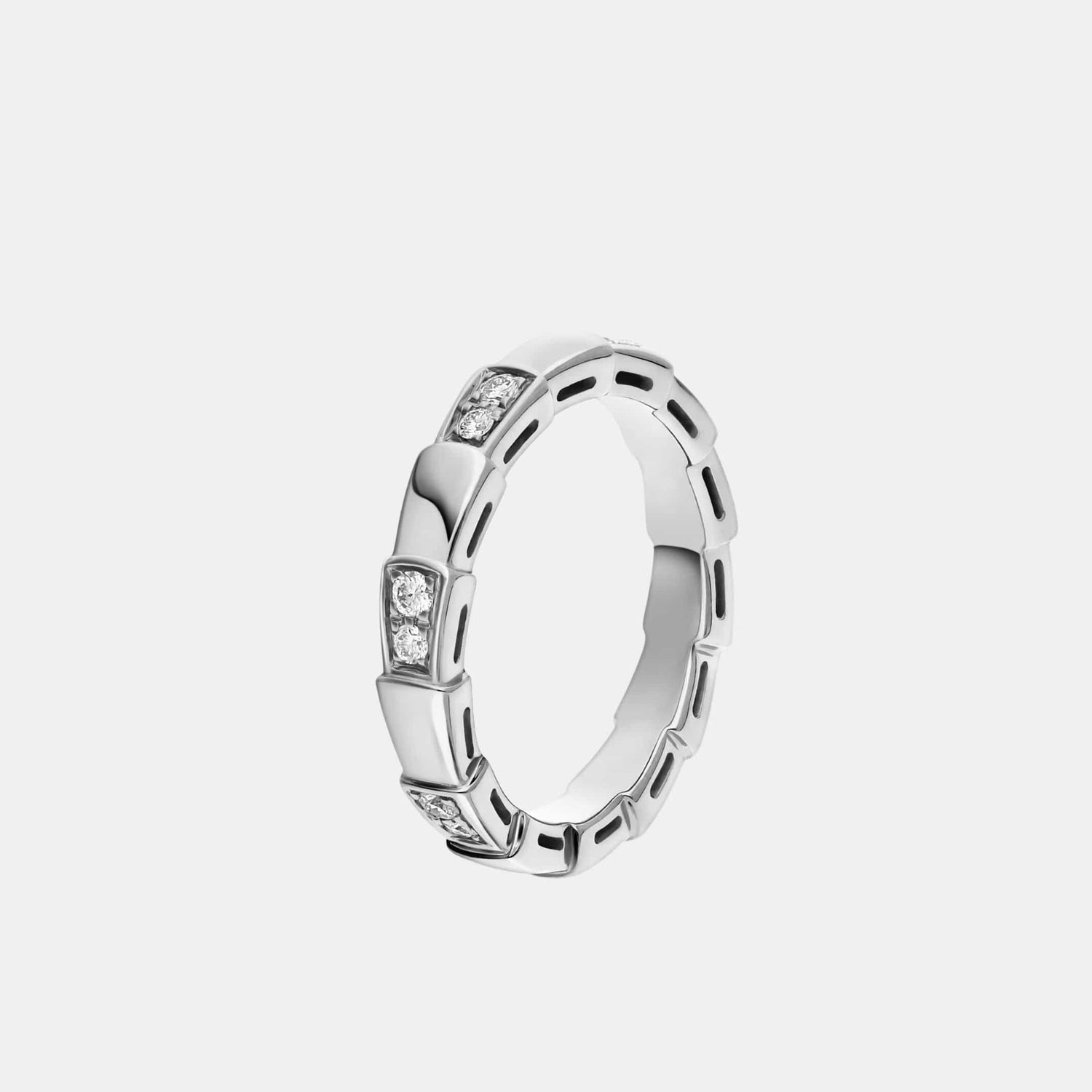 Bague Serpenti Viper Or blanc Diamant 0.21ct
