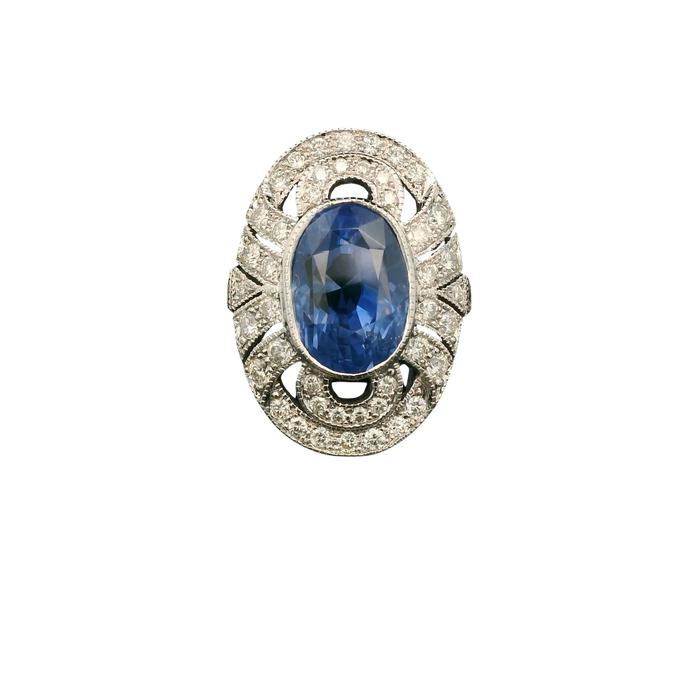 Sapphire Art Deco ring