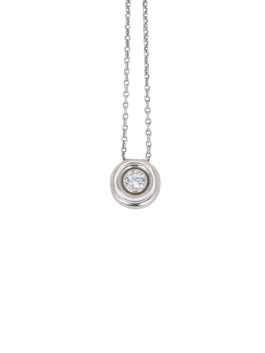 Collier CHAUMET Collier pendentif or blanc diamant 58 Facettes J289