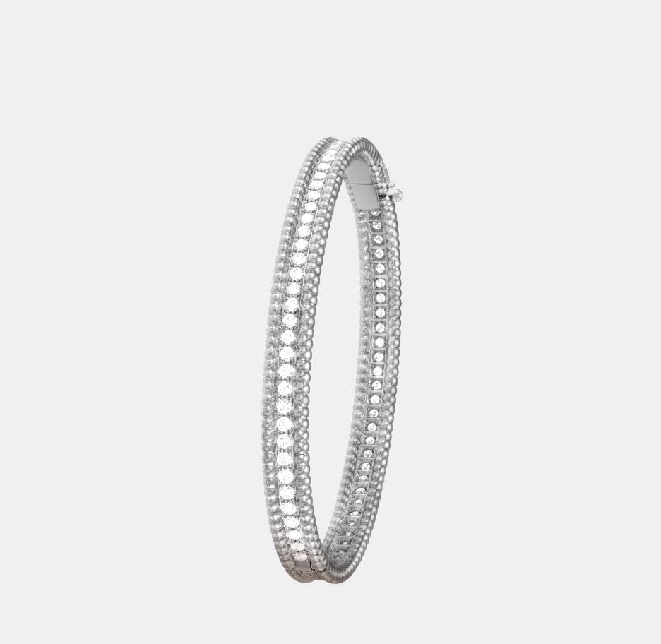 Bracelet Perlée Or blanc Diamant 2.05ct