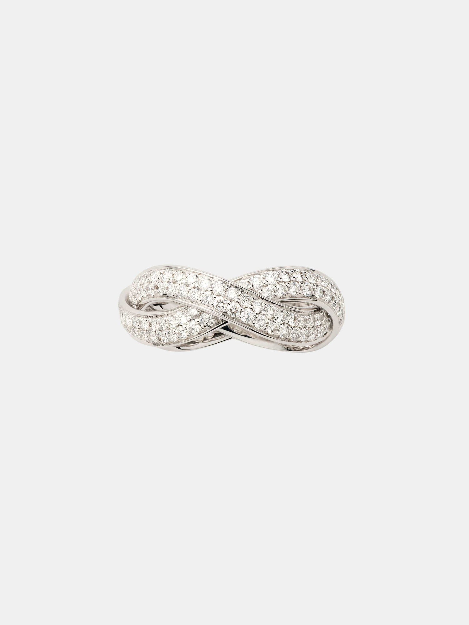 Bague Tresse Or blanc Diamant 0.7ct