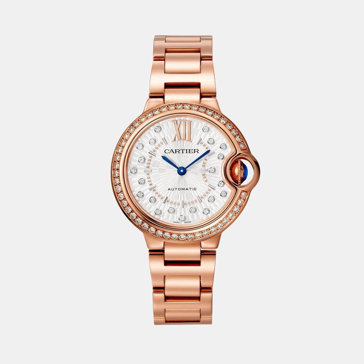 Montre Ballon Bleu de Cartier Or rose Diamant