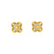 Boucles d'oreilles Van Cleef & Arpels Alhambra - Puces d’oreilles en or jaune et diamants 58 Facettes 35308