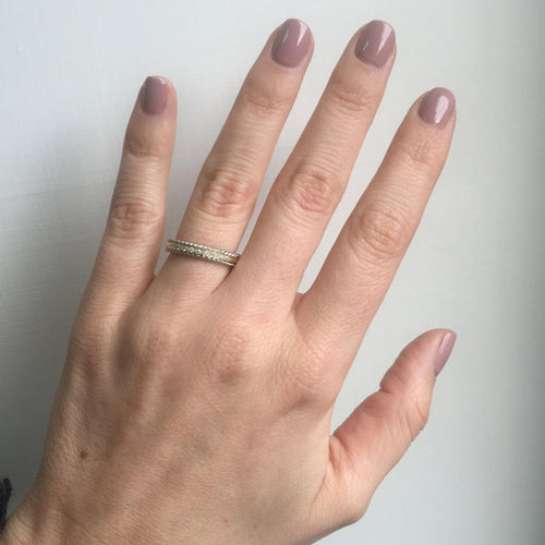 Bague 51 Bague motif corde torsadée en or 18 carats et diamants 0,10 ct 58 Facettes