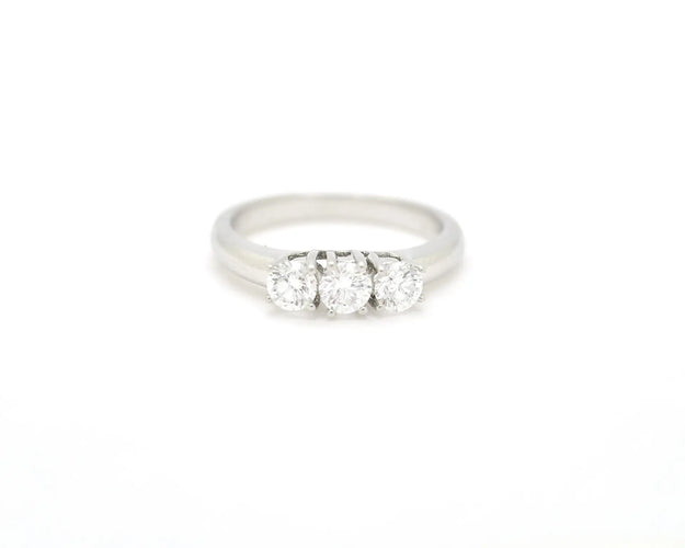 Bague Bague trilogie - 0,75 ct diamant en or blanc 18 carats 58 Facettes 12768
