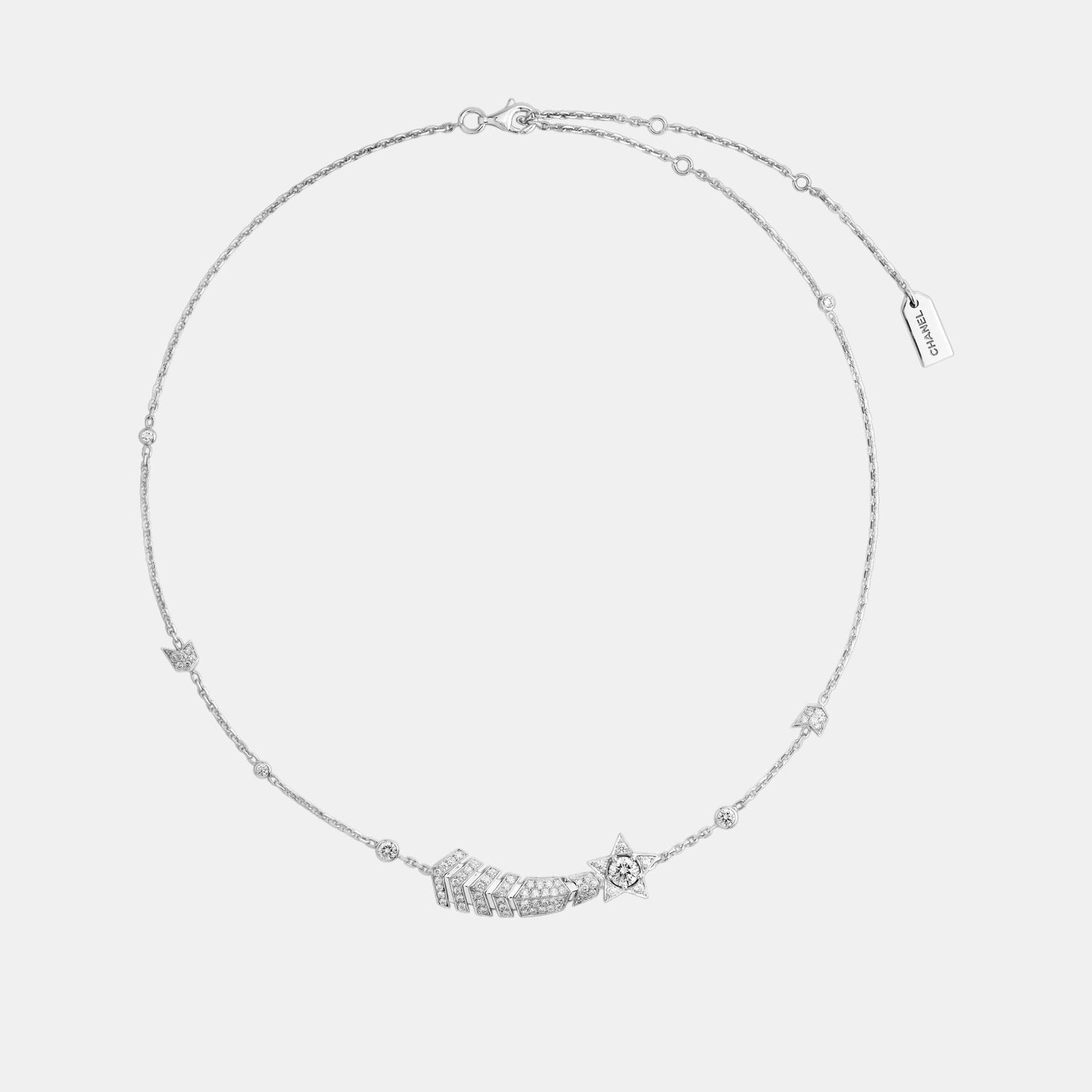 Collier Comète Or blanc Diamant