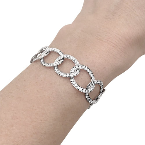 Bracelet Bracelet Pomellato, "Brera", or blanc et diamants. 58 Facettes 35151