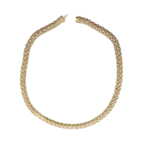 Collier Collier rivière en or jaune 750 et diamants taille brillant 58 Facettes 34168