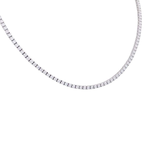 Collier Collier rivière en or blanc 18 carats serti de diamants 58 Facettes 33220